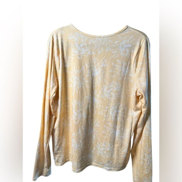 NWT Hang Ten Women’s Yellow Long Sleeve Crew UPF 50 Sun Protection Tee Shirt- XL - Picture 9 of 10